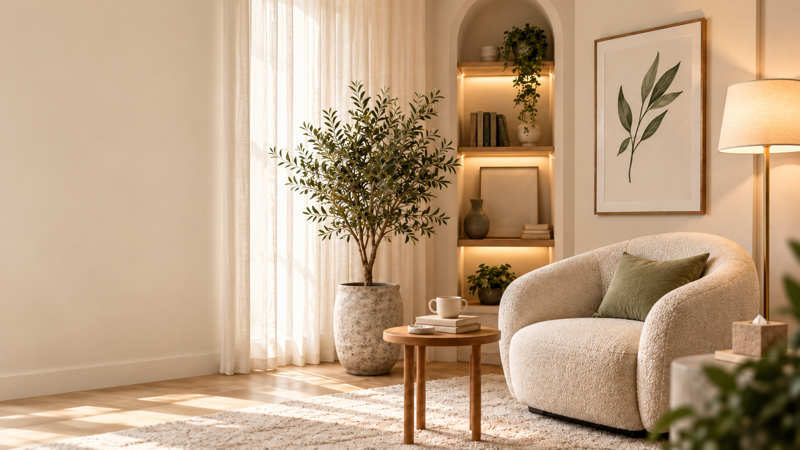 A warm and private therapy room